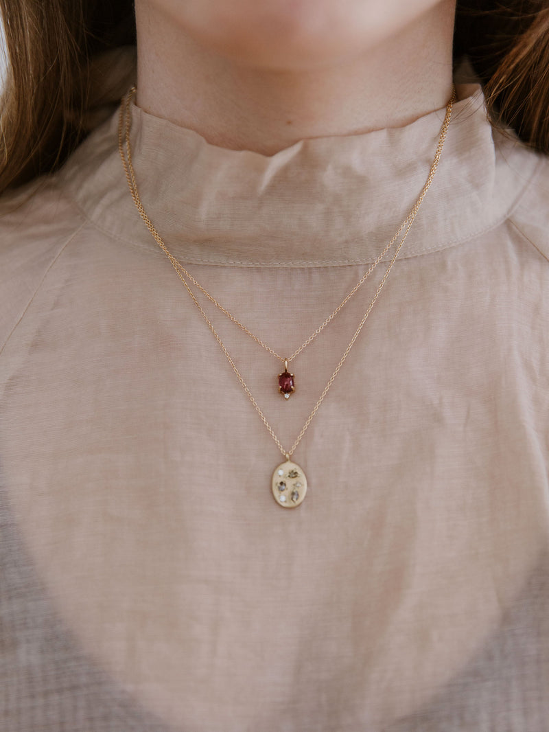 Oval Garnet Pendant