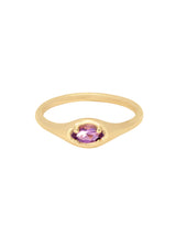 February Amethyst Signet Ring