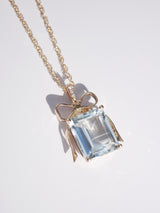 Aquamarine Ribbon Pendant