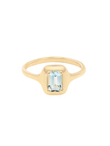 March Aquamarine Signet Ring