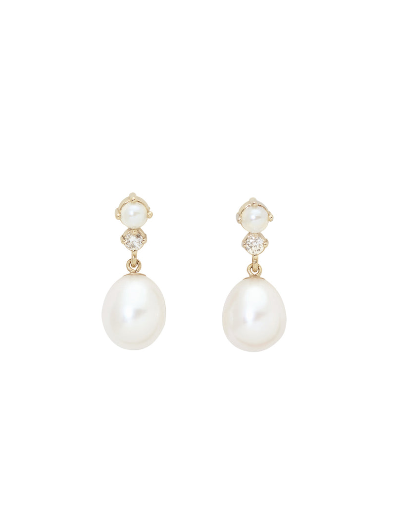 White Ballerina Pearl Drops