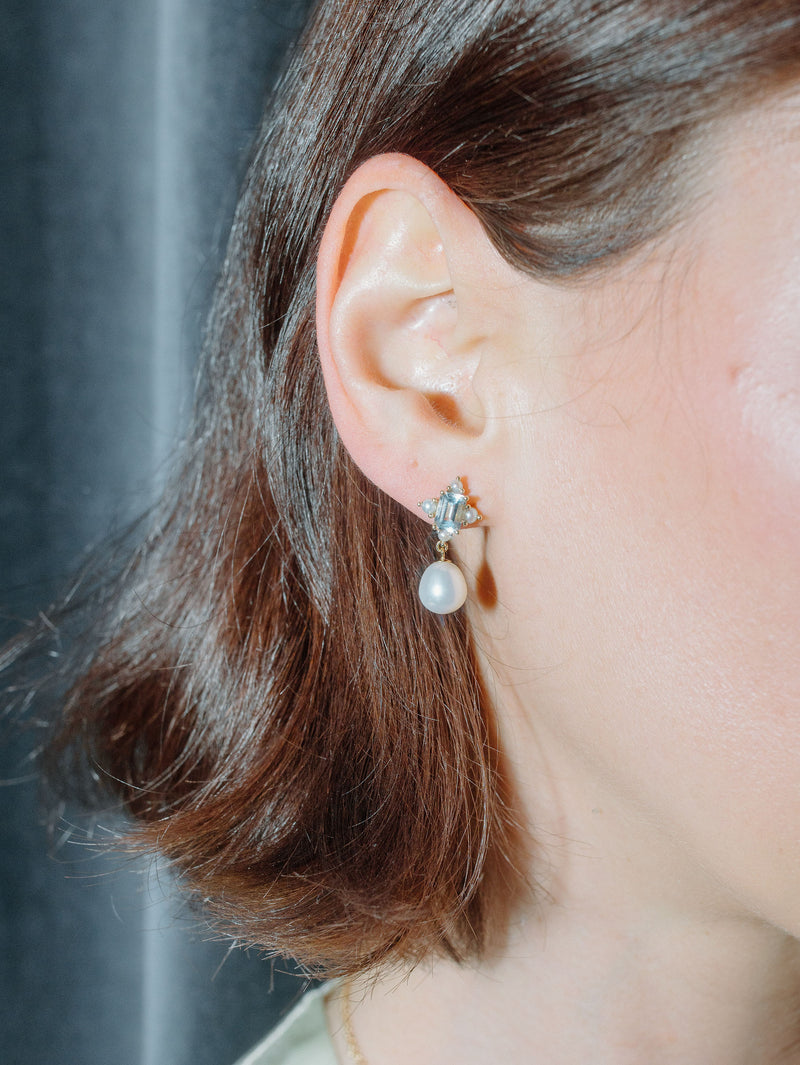 Baroque Aquamarine Earrings