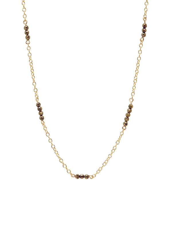 Beaded Pyrite Layering Chain