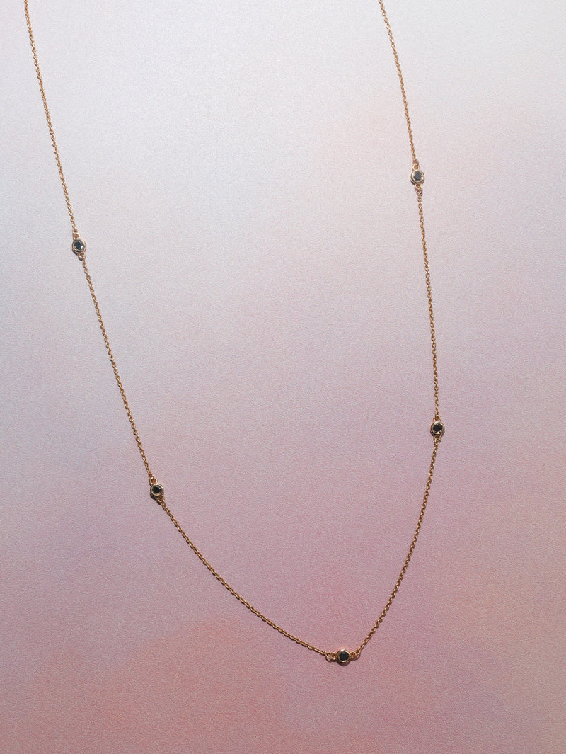 Black Diamond Station Necklace