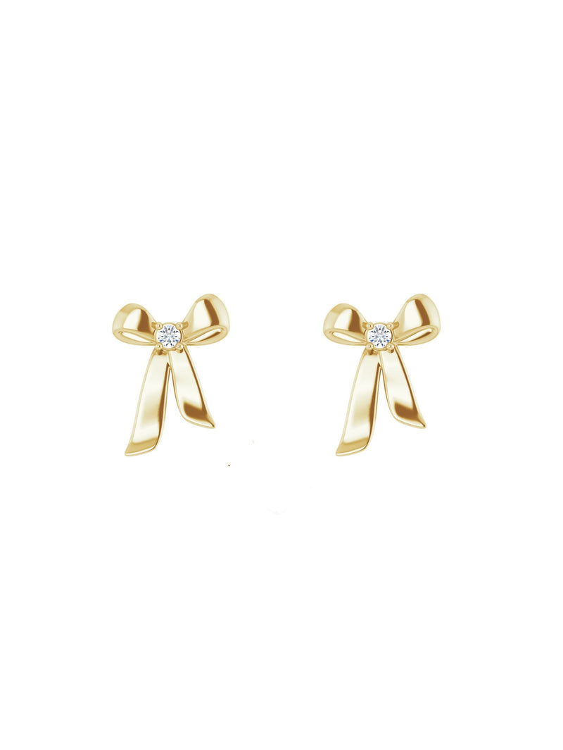 Diamond Bow Studs