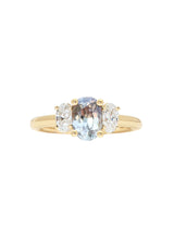 Champagne Sapphire Trilogy Ring