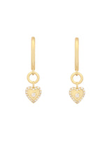 Heart Charm Hoops