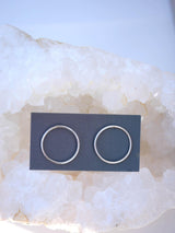 Silver Dainty Circle Studs