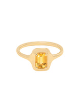 November Citrine Signet Ring