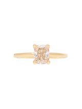 Champagne Diamond Cushion Hidden Halo
