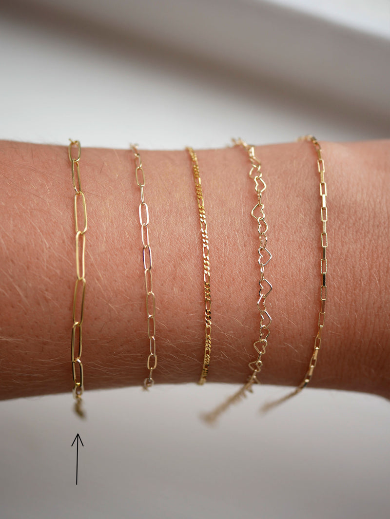 Skinny Paperclip Chain Bracelet