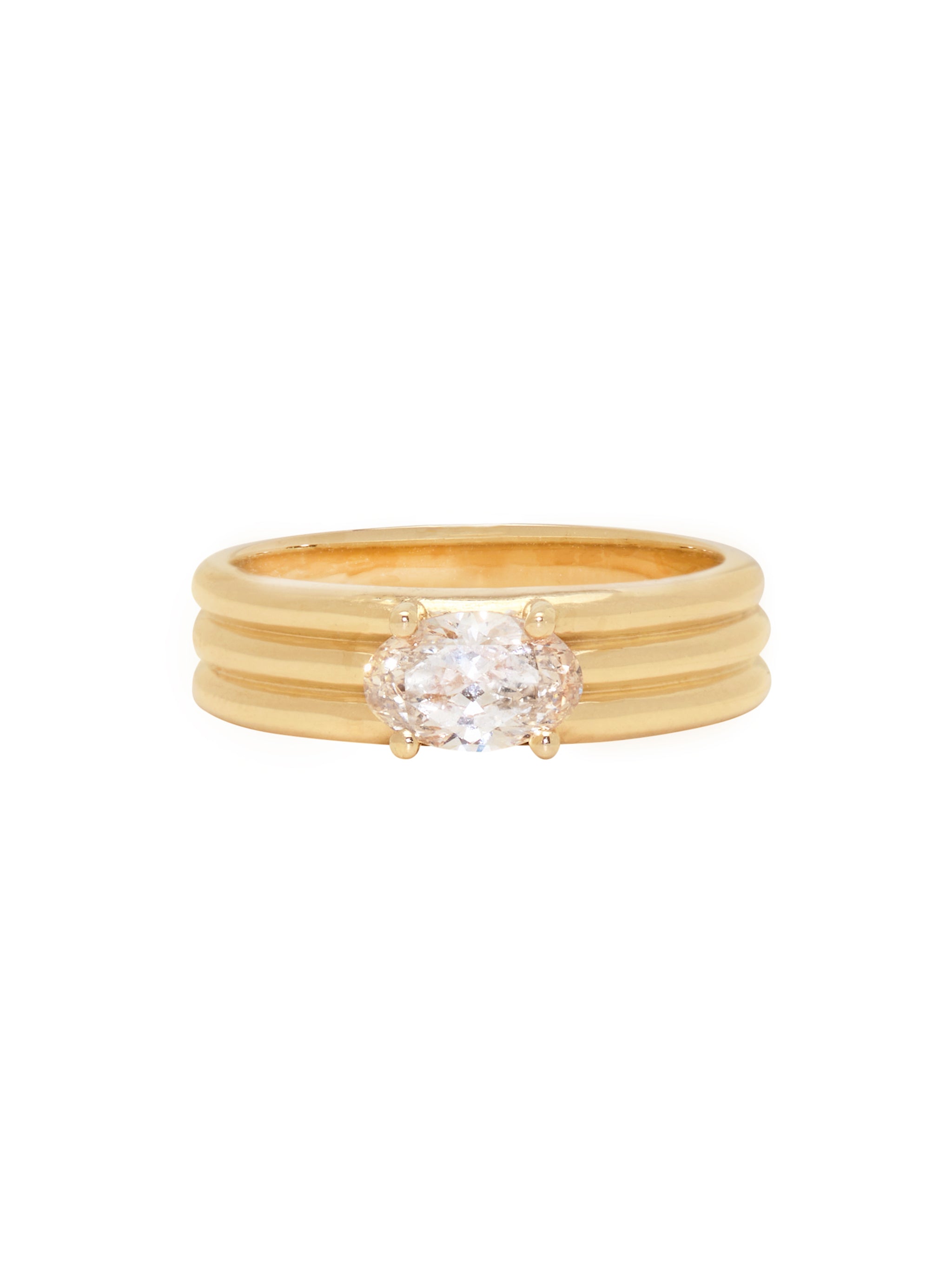Champagne Diamond Rhodes Band – Emily Warden Designs