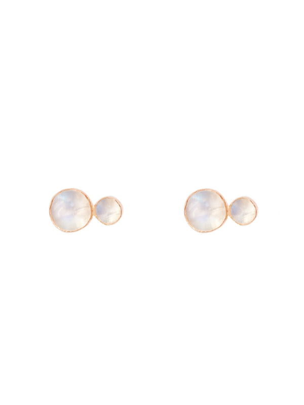 Double Moonstone Studs