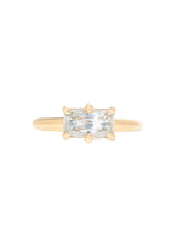 East West Elongated Cushion Diamond Ring