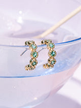 Emerald Rose Hoops