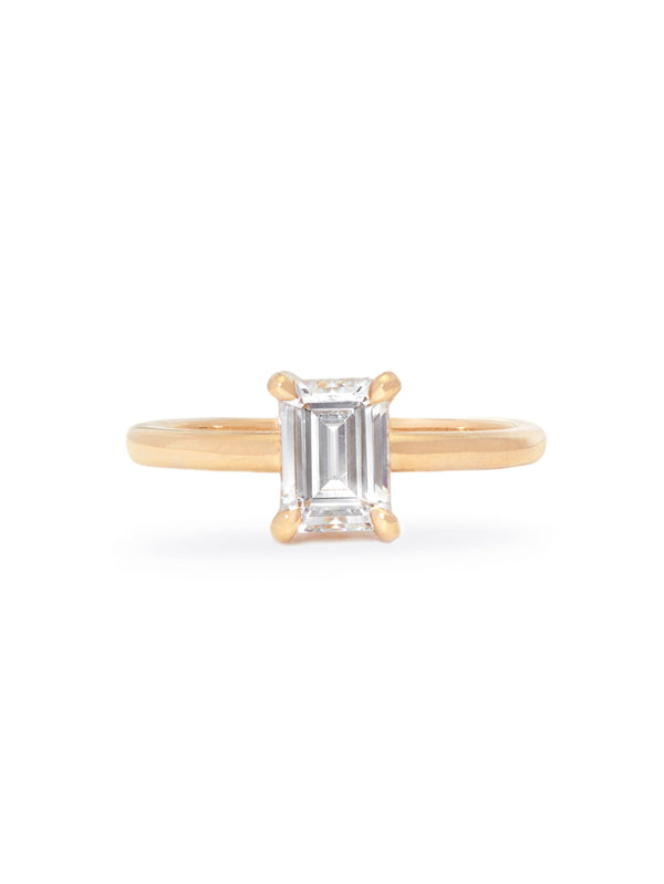 Emerald Cut Solitaire Ring