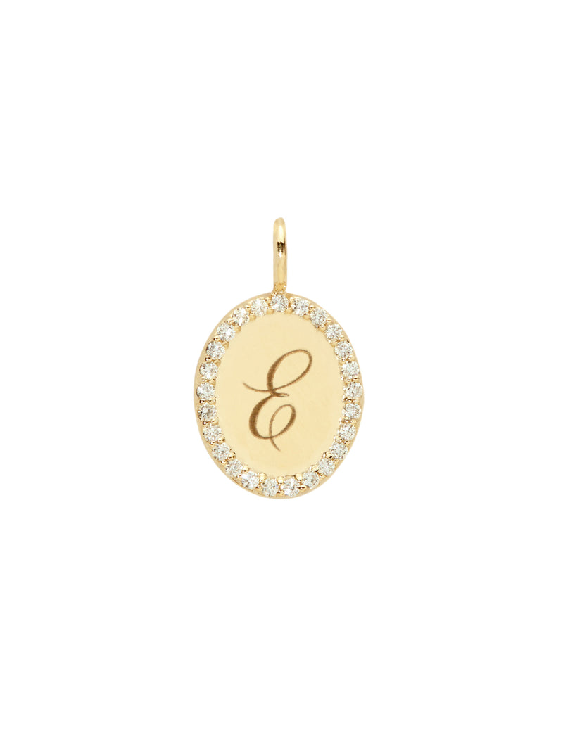 Engravable Pavé Diamond Pendant