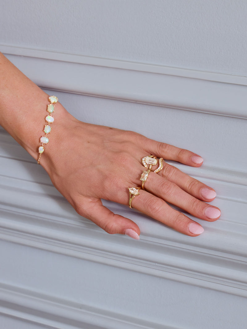Marquise Diamond Split Shank Ring