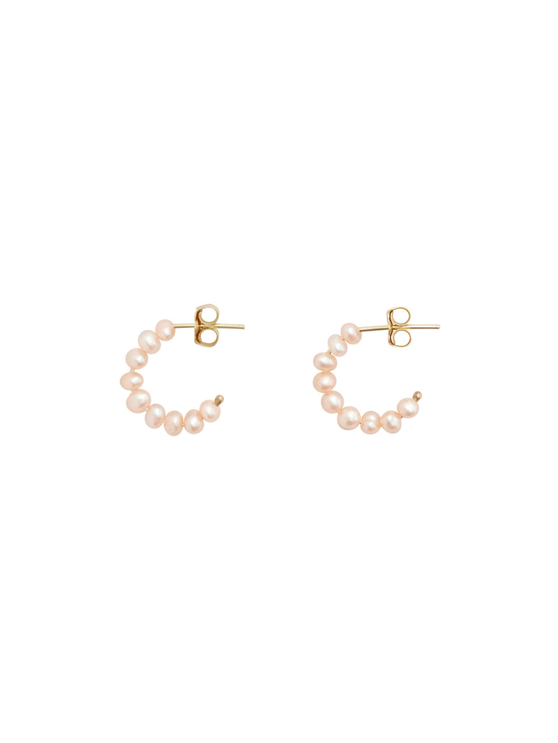 Fifth Ave Pearl Hoops