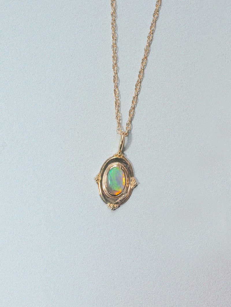 Australian Opal Filigree Necklace