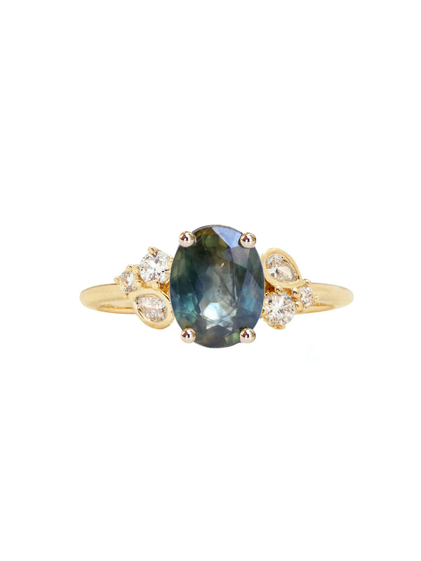 Green Parti Sapphire Garden Ring