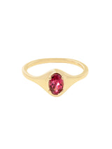 January Garnet Signet Ring