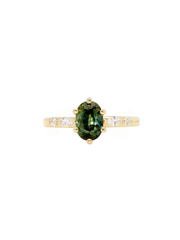 Green Sapphire Fioré Ring