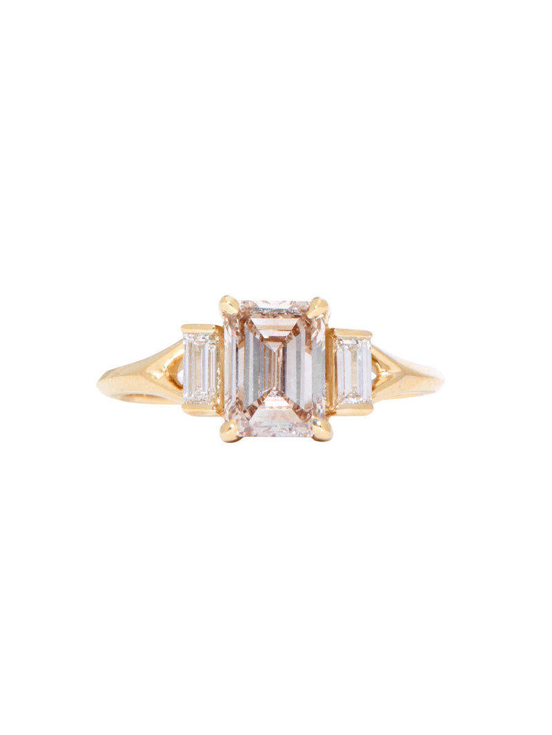 Champagne Diamond Grove Ring