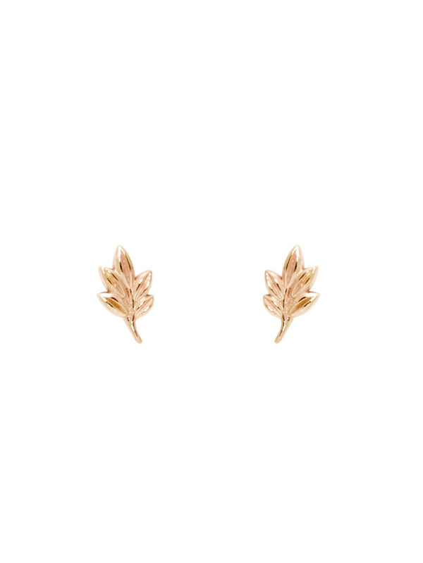 Golden Leaf Studs