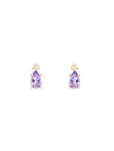 Tanzanite Pear Studs