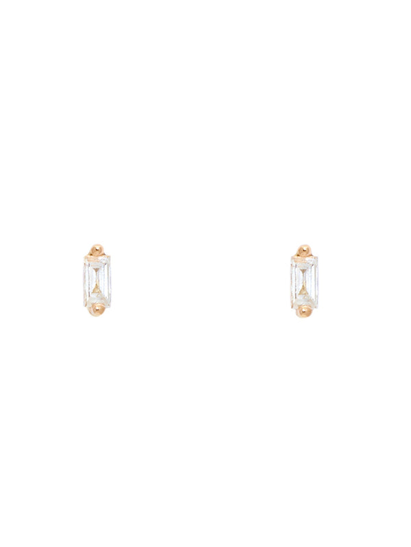 Diamond Baguette Studs