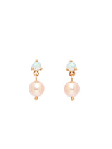 Opal & Peach Pearl Studs