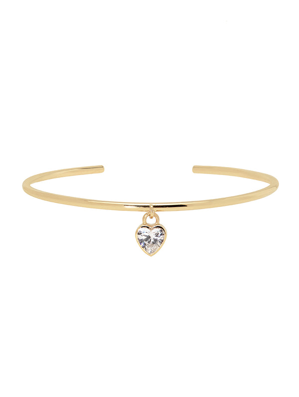 Diamond Heart Cuff Bracelet