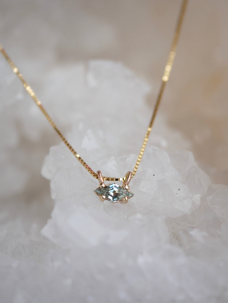 Green Sapphire Kite Necklace