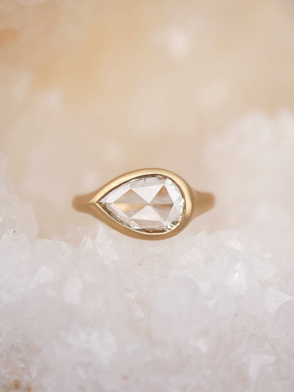Rosecut Diamond Pear Signet