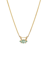 Green Sapphire Kite Necklace