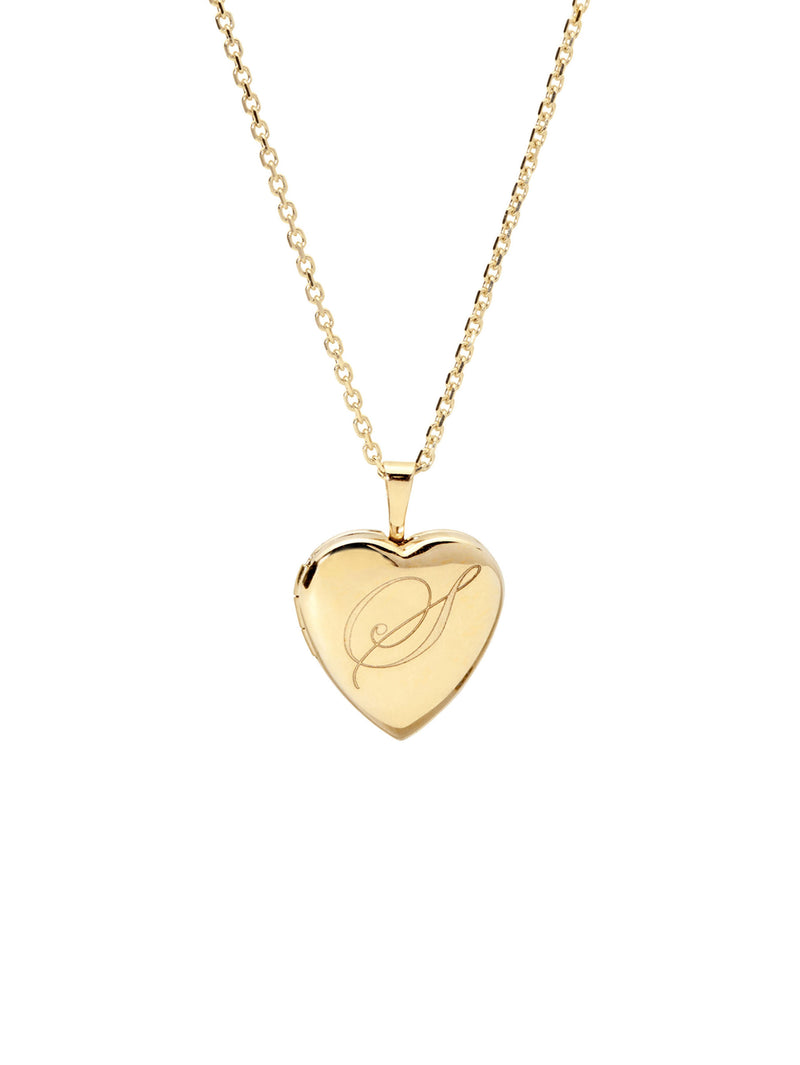GOLD LARGE HEART NECKLACE