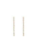 Long Diamond Tennis Earrings