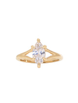 Marquise Diamond Split Shank Ring