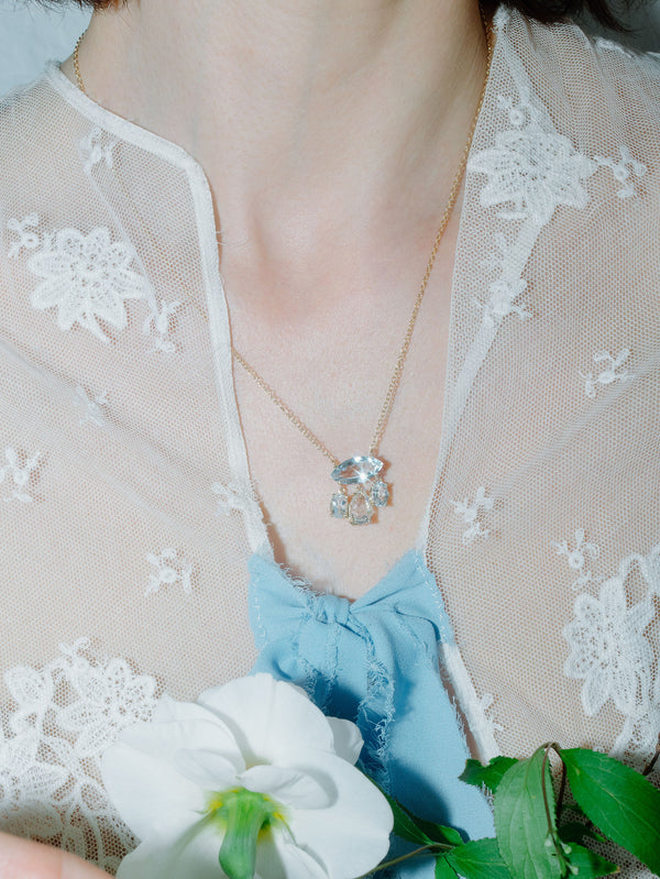 Aquamarine Martini Necklace