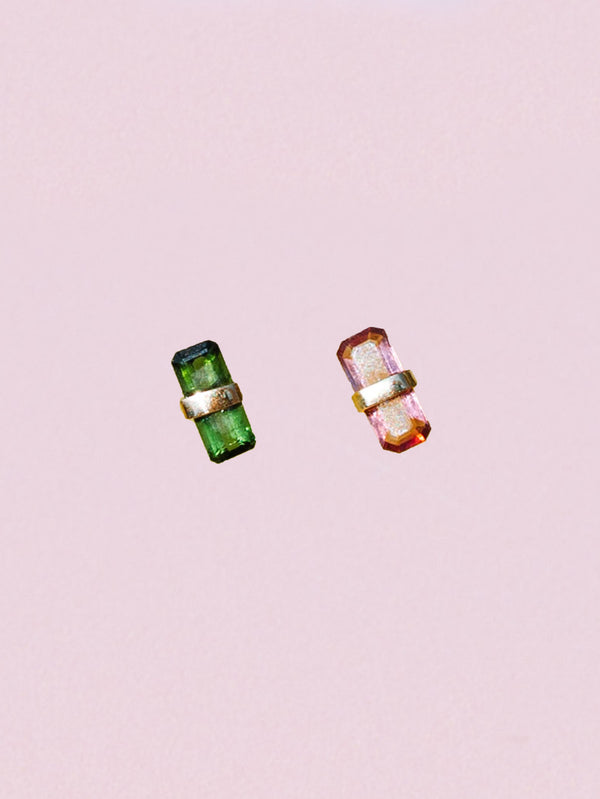 Mismatch Tourmaline Studs