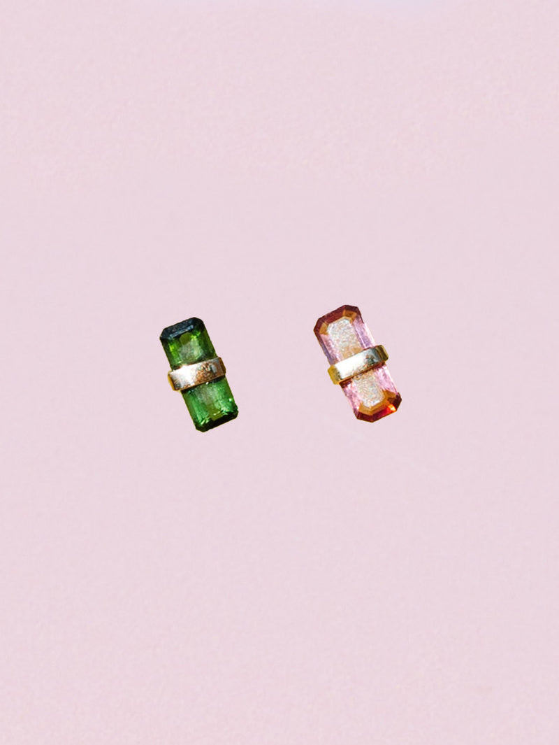Mismatch Tourmaline Studs