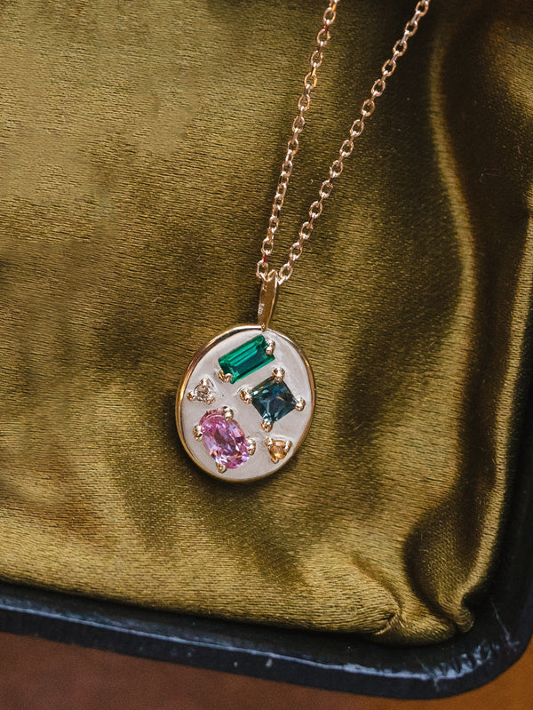 Mixed Cut Rainbow Pendant