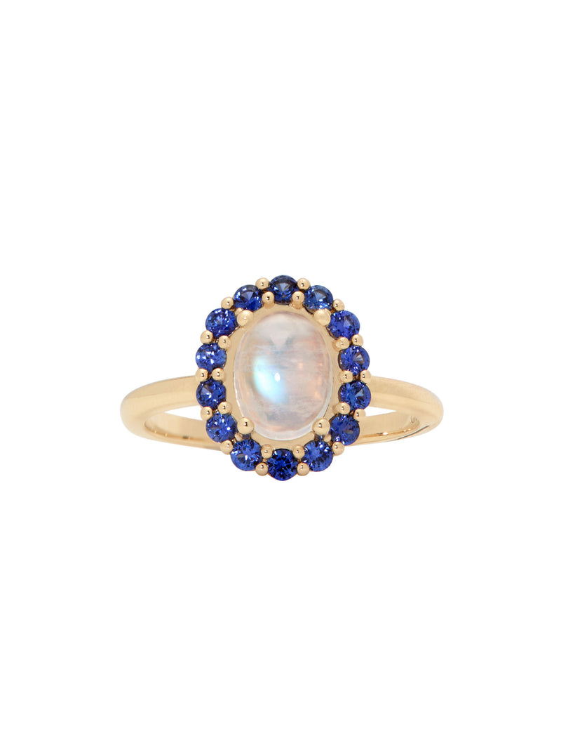 Moonstone Halo Ring