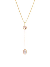 Morganite Opal Lariat