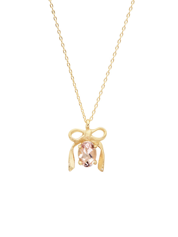 Morganite Candy Wrapped Pendant