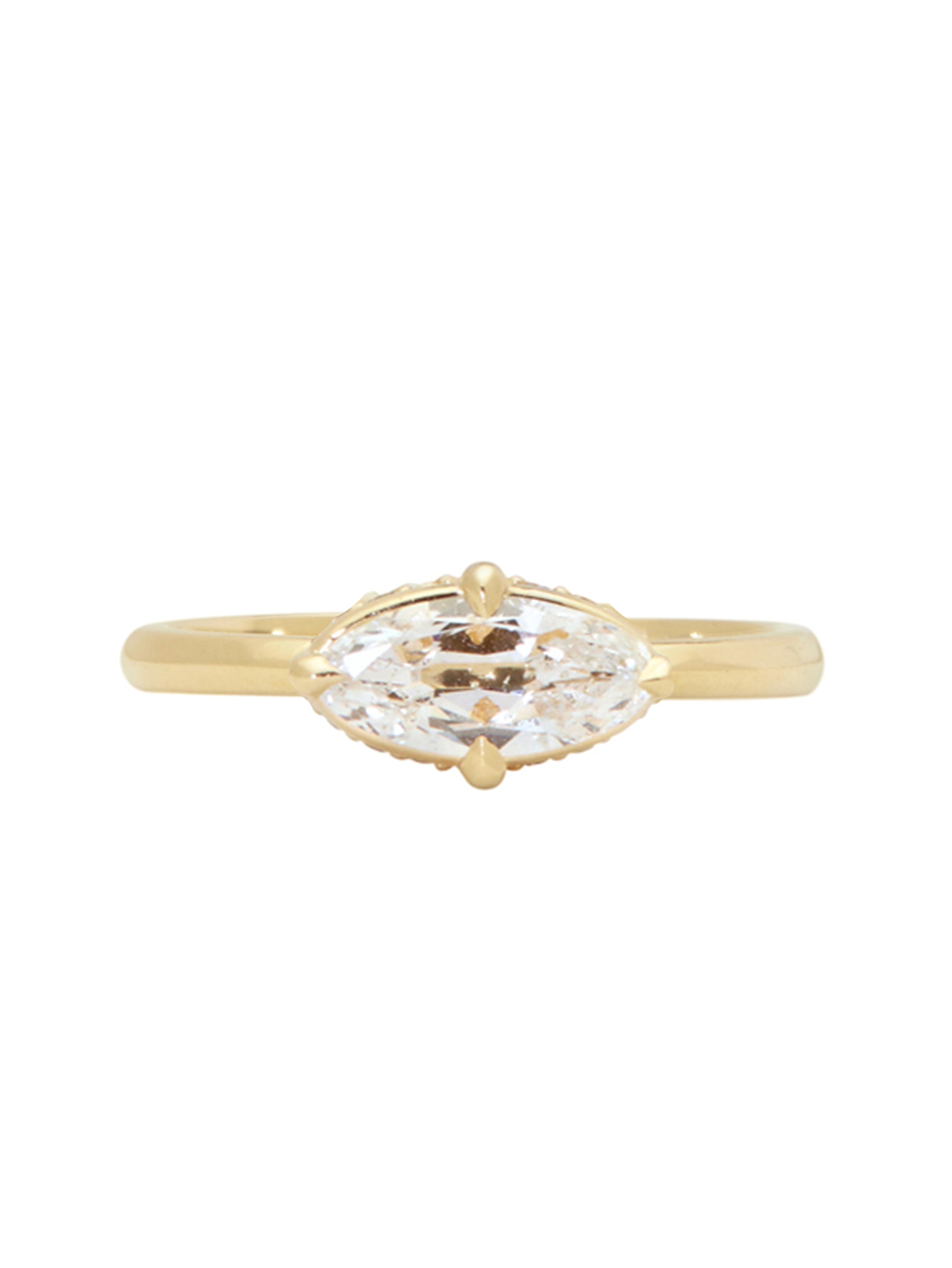 Hidden Halo Moval Diamond Ring – Emily Warden Designs