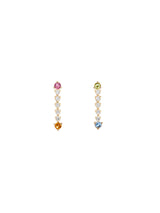 Multi-Color Tennis Earrings