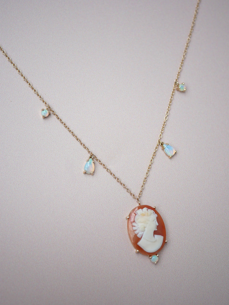 Opal Cameo Necklace