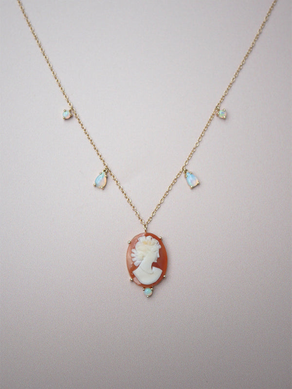 Opal Cameo Necklace